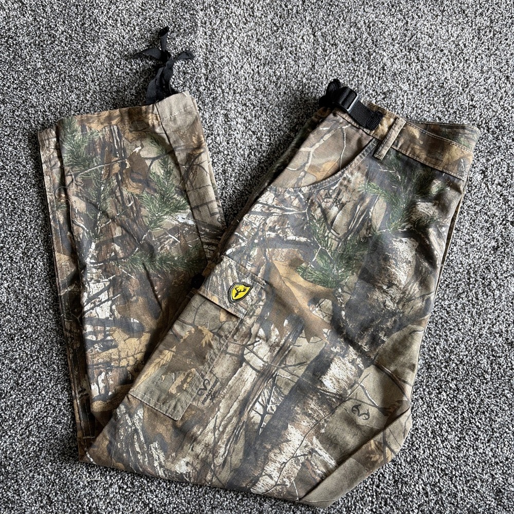 Scent Blocker Camo Pants Woodland Camo Men's Size Large Trinity RealTree Hunting